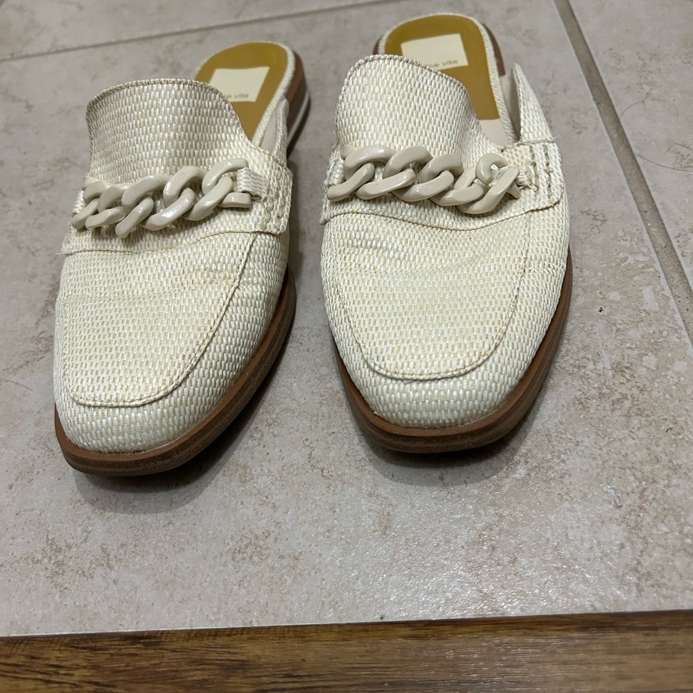 Men's Beige Loafers with Chain Detail